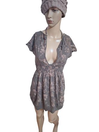 Dámske bavlnené šaty na zaväzovanie, m