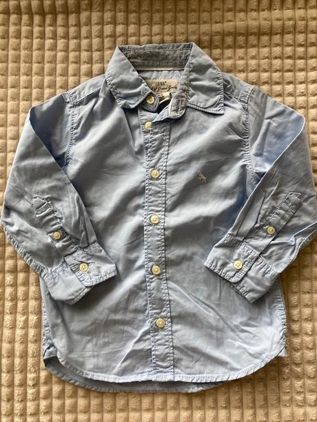 Bledomodrá košeľa, h&m,92