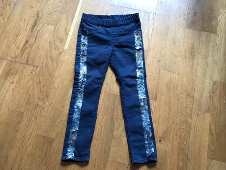 Nohavice s flitami, h&m,104