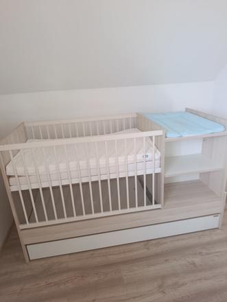 Brendon multifunkčná postieľka s prebaľovacim pult, šírka (cm): 60,dĺžka (cm): 120