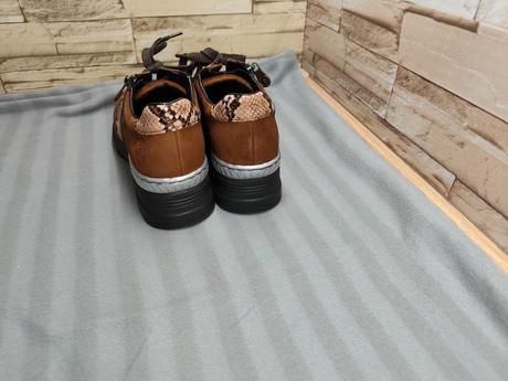 Rieker 39 - dámske hnedé kožené topánky, rieker,39