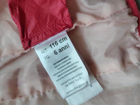 Červená prešívaná vesta, primigi,116