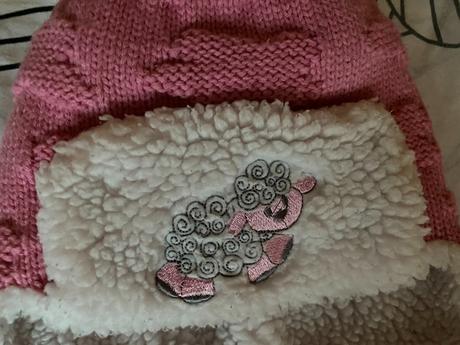 Teplá ušianka s kožušinkou - ovečka uni veľkosť,