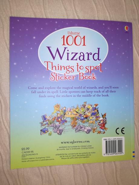 Usborne 1001 wizard things to spot stickers nsp18,