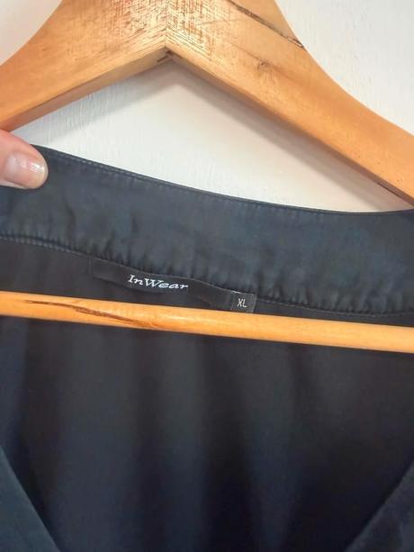 Čierne úpletové šaty pohodlné a elastické, xl