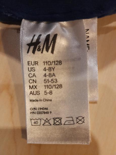 Tmavomodrá dvojvrstvová čiapka, h&m,110