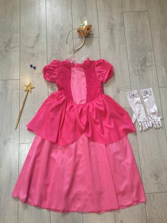 Kostym princezná peach super mario 9-10 rokov,