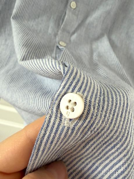 Ľanová košeľa garcia jeans s malými pruhmi, l