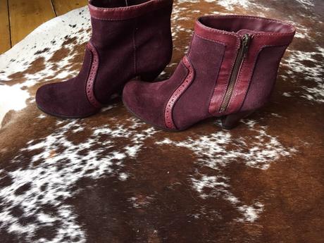 Clarks kozene bordove, 38