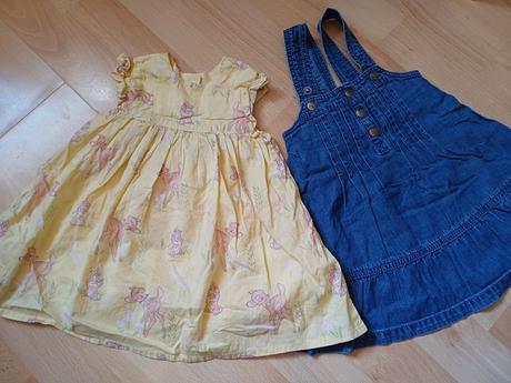2x šaty v.68 / 3-6 mes, disney,68