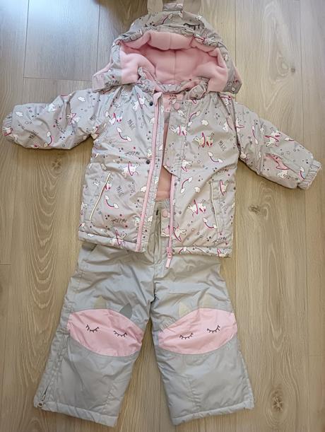 Komplet na zimu bunda+ oteplovaky, 98