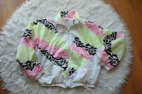 Vintage 80s/90s neon windbreaker, l