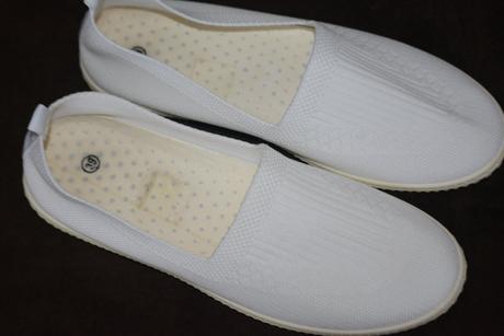 Biele slipp on topánky, veľ.39, 39