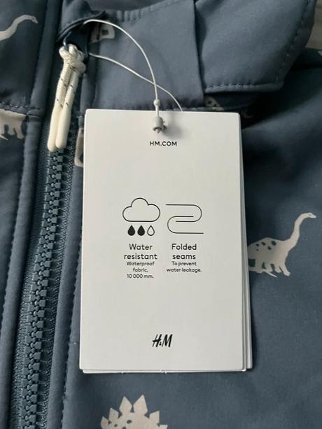 H&m nová vodevetru odolná vyteplená softshellka, h&m,122 / 128