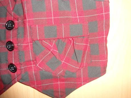 Cierno/cervena vesta, fishbone,s