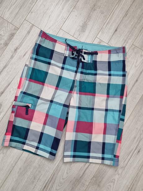 Pánske kockované plavky s bočným vreckom, h&m,s