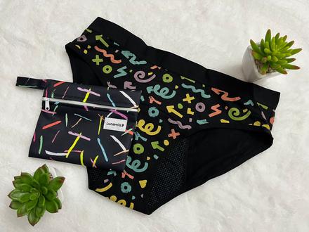 Menštruačné nohavičky lunamia - čierna sada, m