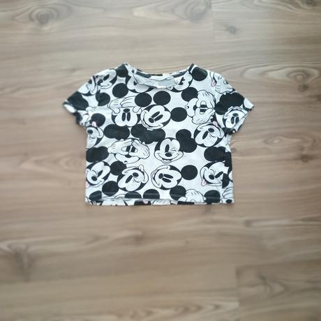 Crop top tricko mickey, hm, 134/140, h&m,134