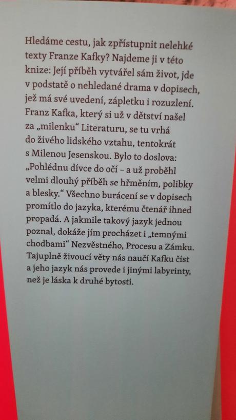 Franz kafka dopisy milenĕ, 