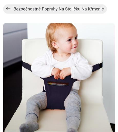Bezpečnostný popruh na stoličku, 