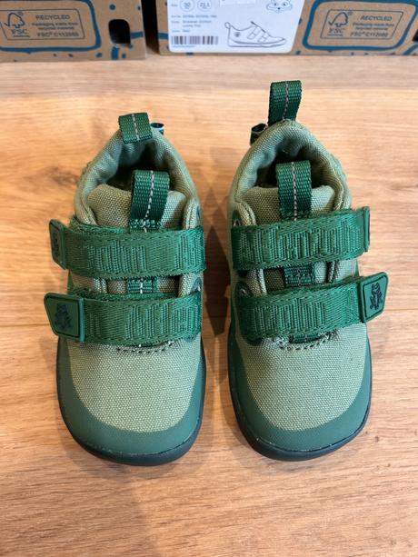 Affenzahn barefoot plátenky cotton frog - green, affenzahn,22 / 31 / 32