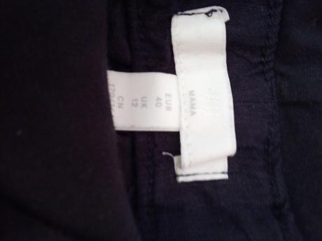 Tmavomodre tehoten.ľanove 3/4nohavice h&m top stav, h&m,40