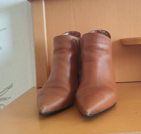 Čižmy horčicové kožené, 39