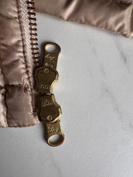 Fay luxusná bunda s kačacim perím v zlatej farbe m, m