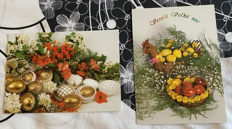 Pohľadnice klasické - veľká noc- vajíčka,dekorácie,