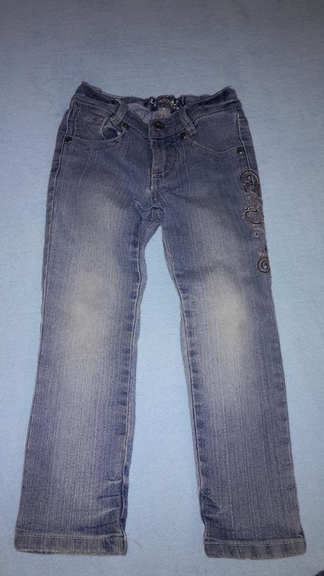 Dievčenská riflová bunda,rifle a blúzka, kenvelo,116