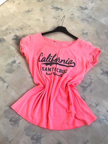 Neónkové tričko s potiskom, l