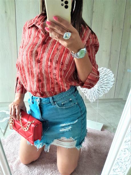 Oranžová košeľa-l/xl, xl