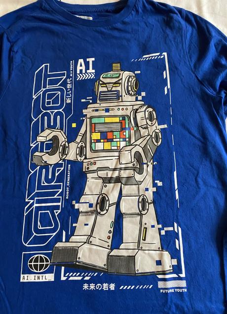 Bavlnené tričko s potlačou - robot v. 164 + 1, 164