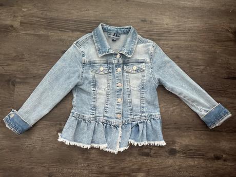 Riflová bunda s volánom, idexe,110