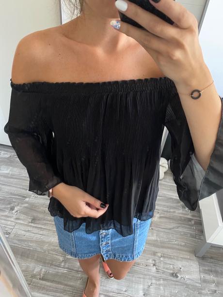 Blúzka bez ramienok cez plecia, reserved,s