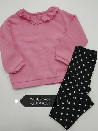 Ružová mikina s golierom, 110