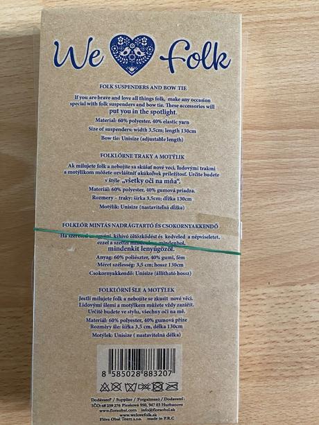 Folklórne traky a motýlik pre chlapca, 