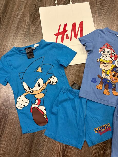 H&m letne chlapcenske pyžamka na 5-6 rokov, h&m,110