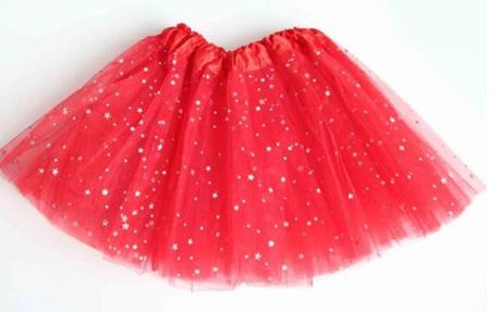Tutu sukna tylova s trbietkami  hviezdickami rozne, <50 - xs