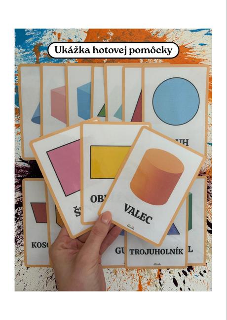 Geometrické tvary a telesá - demonštračné kartičky, 