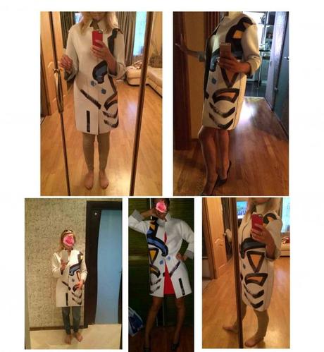 Graffiti vintage prechodny kabat v.m/l, l / m