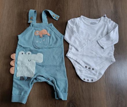 Úpletové nohavice na traky s body, f&f,62