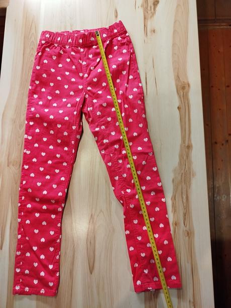 Tenké srdiečkové džegíny, h&m,128