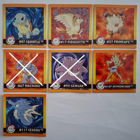 Pokémon nálepky do albumu, 