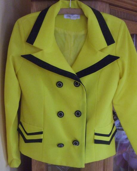 Žiarivo žlté podšité sako, m