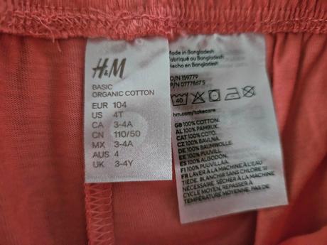 Dievčenské kraťasky h&m 104, h&m,104
