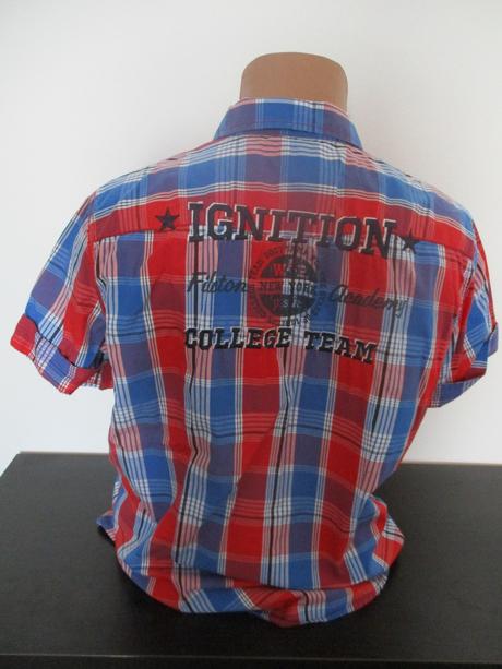 Pánska modro/červená kockovaná košeľa, veľkosť m, south,m