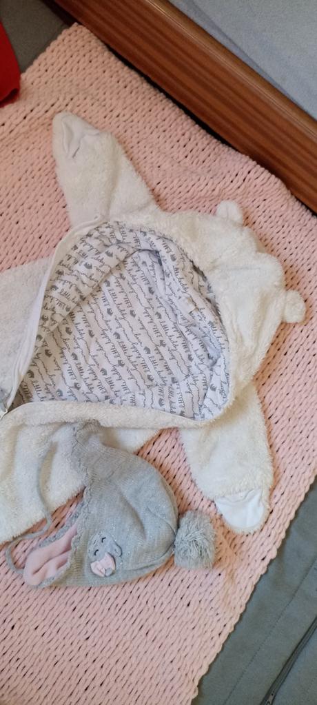 Teddy overal h&m s čiapkou, h&m,68