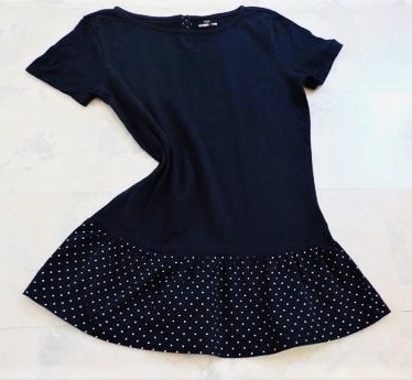 Bavlnené tričko peplum pop, crashone,158