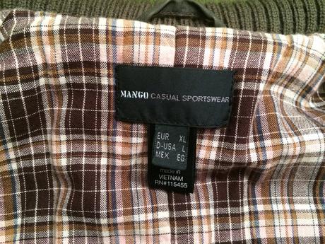 Prechodná podšitá bunda, mango,xl